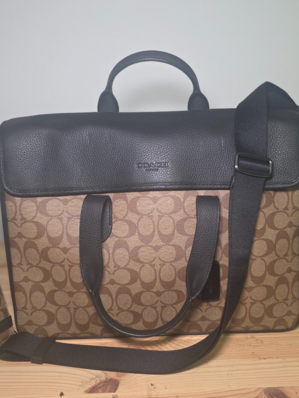 NWT COACH Sullivan Portfolio Brief In Signature Canvas C9873
